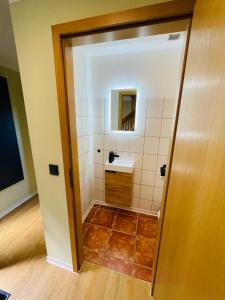 Koupelna v ubytování Große Wohnung am Bach