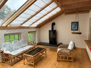 Posezení v ubytování Ferienwohnung im Landhaus