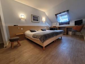 TV a/nebo společenská místnost v ubytování Hotel Fouillade