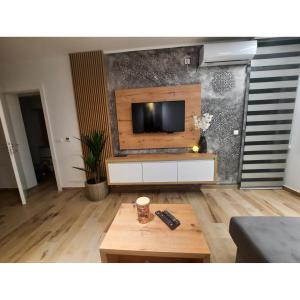 TV in/ali zabaviščno središče v nastanitvi Apartman Lux-besplatno korišćenje zasebne garaže