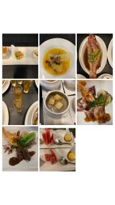 a collage of pictures of different plates of food at 森活藝術文旅 in Shiding
