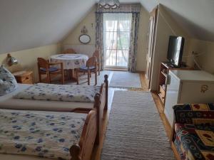 Postel nebo postele na pokoji v ubytování 2 Zimmer Wohnung in Thermennähe für 4 Personen