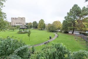 a large park with a gazebo in the grass at Parade Paradise- Secret Views, LEDs, 4K TVs, 5G WIFI and more! in Bath