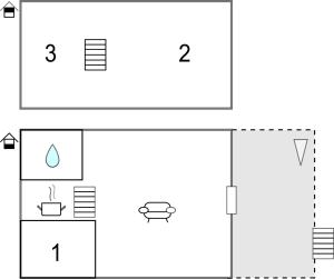 a schematic diagram of a laboratory with the number of neutrons at 3 Bedroom Pet Friendly Apartment In Deje in Deje