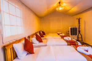Una cama o camas en una habitación de Kalash Parkaze And Tent Inn