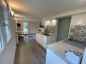 Kuchyň nebo kuchyňský kout v ubytování Appartements Barcelonnette