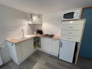 Virtuvė arba virtuvėlė apgyvendinimo įstaigoje Appartements Barcelonnette