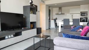 Kuchyň nebo kuchyňský kout v ubytování Beach Apartment Calafell Playa