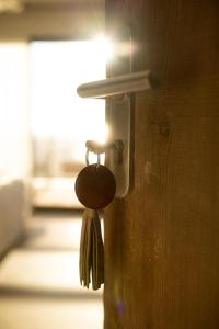 una cerradura en una puerta con una Tassle en ella en Hotel Plein Large, en Bandol
