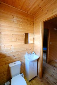A bathroom at Jeziorny Raj