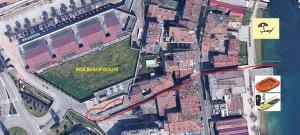 a map of a city with a road and buildings at La Piccola Casa al Lago - Intera casa con 3 camere e 2 box in Salò +64 photos