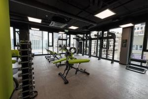 Posilňovňa alebo fitness centrum v ubytovaní Royal Swan Skyline, Wien