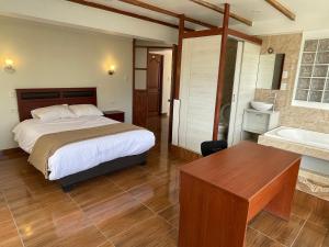 Кровать или кровати в номере Hotel Casa De la Vega