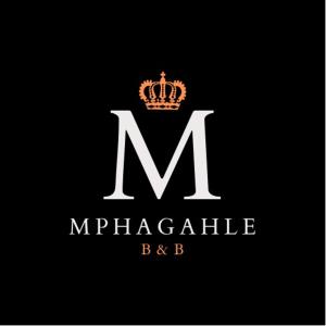 a white logo with a crown on top of it at Mphagahle B&B in Mthenti