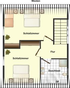 Půdorys ubytování Ferienhaus Kari