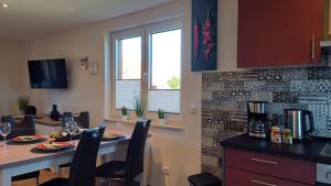 Kuchyň nebo kuchyňský kout v ubytování Ferienhaus Kari