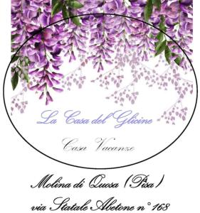 Un invito a un matrimonio con fiori viola di Casa del Glicine - Appartamento in palazzo storico a Pugnano