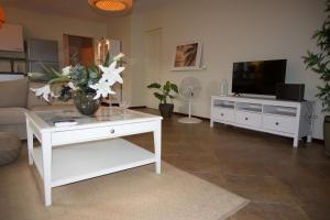 TV in/ali zabaviščno središče v nastanitvi Luxury appt for 6: mesmerizing Spanish water view
