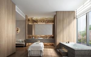 Postel nebo postele na pokoji v ubytování Sheraton Ninghai