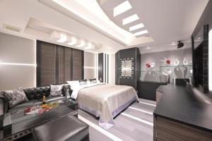 Katil atau katil-katil dalam bilik di Hotel Pasadena 食べ放題飲み放題 - Couple Hotel