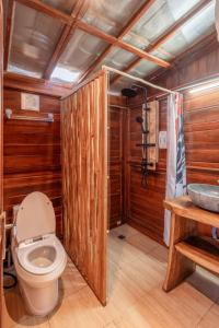 Koupelna v ubytování kamani cabin