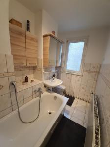 Koupelna v ubytování Ferienwohnung Geiseltalsee