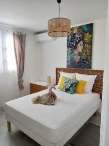 Postel nebo postele na pokoji v ubytování La casa tropicale