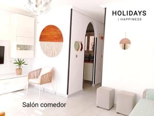 A seating area at Bungalow soleado a 100 metros de La Playa