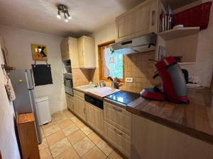 Η κουζίνα ή μικρή κουζίνα στο Chalet proche des pistes, 10 personnes, 4 chambres - CH45