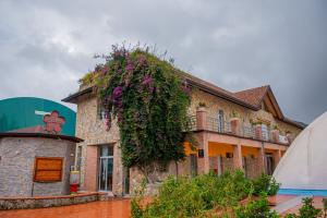 a building with a plant on the side of it at ARTEMIDE "Fiore Club" B&B SUITE SPA in Giffoni Valle Piana