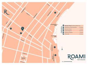 une carte du site archéologique de Romanolis dans l'établissement Roami at Bourbon Place, à La Nouvelle-Orléans 2 autres photos