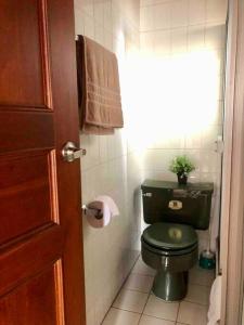 baño con aseo verde con una planta en Cosita Linda - Departamento familiar 3 hab., en Cuenca