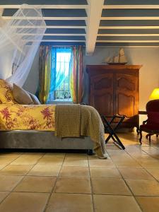 Ruang duduk di Manoir du Bouyssou