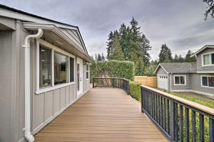 a wooden walkway leading to a house at Lovely Redmond Home about 17 Mi to Downtown Seattle! in Redmond