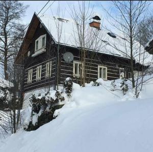 Jizera Cottage semasa musim sejuk +15 gambar