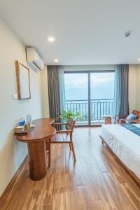 Postel nebo postele na pokoji v ubytování Sapa Yen Hotel