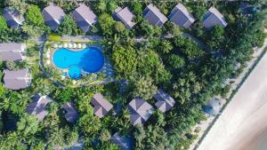 an overhead view of a resort with a pool at Carmelina Beach Resort Ho Tram in Ho Tram