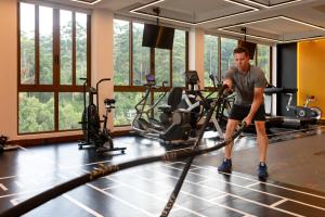 Fitness centrum a/nebo fitness zařízení v ubytování Anasa Wellness Resort