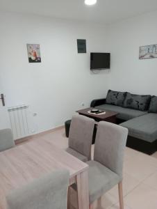 un soggiorno con un divano e un tavolo di Apartments 1A JollyKop a Kopaonik
