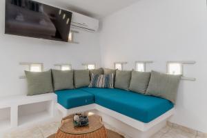 Χώρος καθιστικού στο Kleris Apartment 8 Tinos