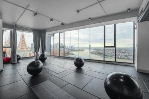 Fitness centrum a/nebo fitness zařízení v ubytování Noden Hotel & Apartment