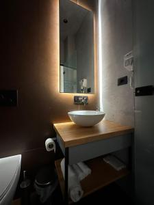 Koupelna v ubytování Azura Ksamil Hotel