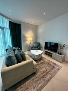 Posezení v ubytování Luxurious 1 bedroom at Palm Jumeirah
