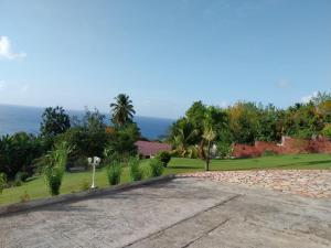 einen Parkplatz mit Meerblick in der Unterkunft VILLA MARIE in Marigot