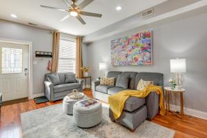 a living room with a couch and two chairs at Trendy Baltimore Townhome 2 Mi to Downtown! in Baltimore
