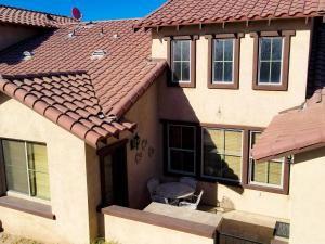 anterior view of a house with a red roof at Beautiful San Felipe Getaway in La Ponderosa