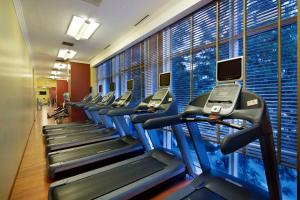 Fitness centrum a/nebo fitness zařízení v ubytování Adana HiltonSA Hotel