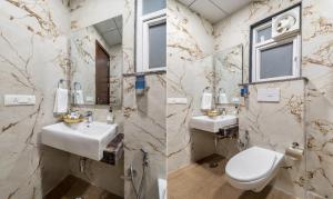 Koupelna v ubytování Treebo La Mirage Suite