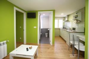 Kuchyň nebo kuchyňský kout v ubytování Apartamentos Bouso