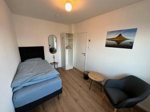 Postel nebo postele na pokoji v ubytování Apartment Fernsicht